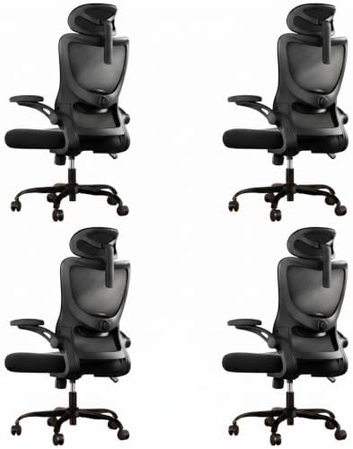 Marsail Ergonomic Office Chair with 3D Armrests, Pack of 4