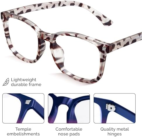 livho High Tech Blue Light Glasses - Advanced Blue Light Blocking Computer Glasses - Screen Fatigue & UV Protection