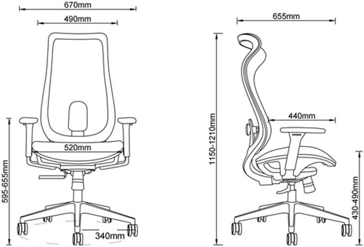 Business Affairs Office Chair Rotate Computer Chair Office Furniture Lifting Waist Protection(D)