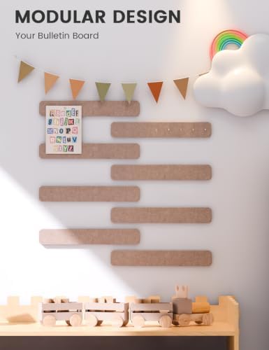 Fluxynara 13" x 2" Felt Wall Panels, Terracotta