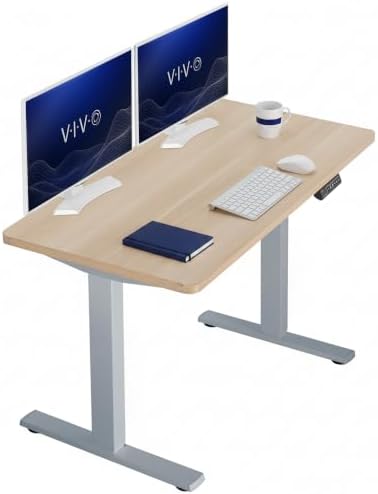 VIVO Light Wood 43 x 24 in Standing Desk, DESK-KIT-1G4C