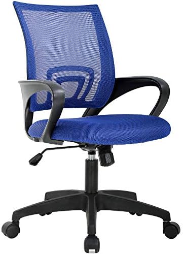 BestOffice Ergonomic Office Chair | Mid-Back Swivel Desk Chair | Blue