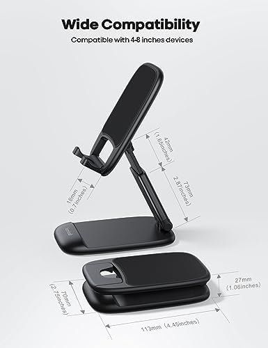Lamicall Cell Phone Stand for Desk, Height Angle Adjustable Phone Holder