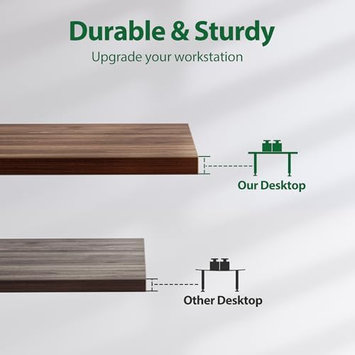 Agilestic 71*32 Inch Height Adjustable Electric Standing Desk, Dark Walnut