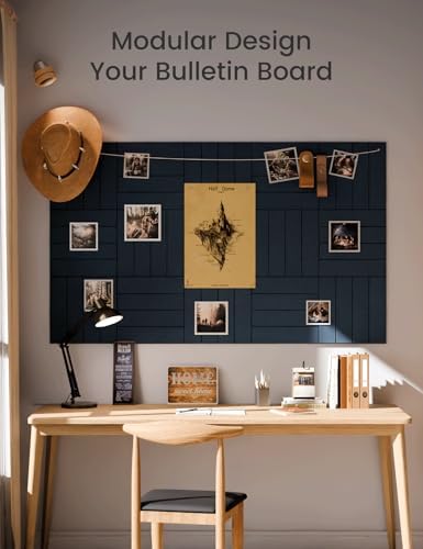 Fluxynara Felt Bulletin Board & Cork Board Alternative, Persian Blue