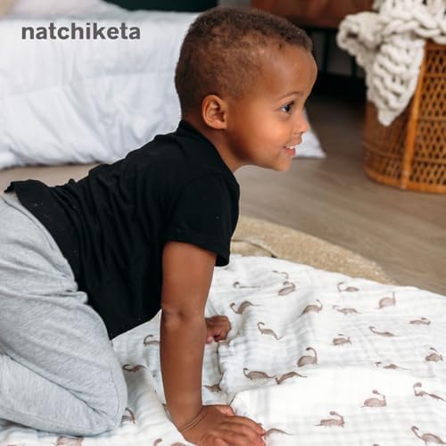 Organic Cotton Muslin Baby Blanket for Boys and Girls - Luxurious Soft Toddler Quilt for Swaddling - Gender Neutral Blanket - Baby and Toddler Gift - Farm