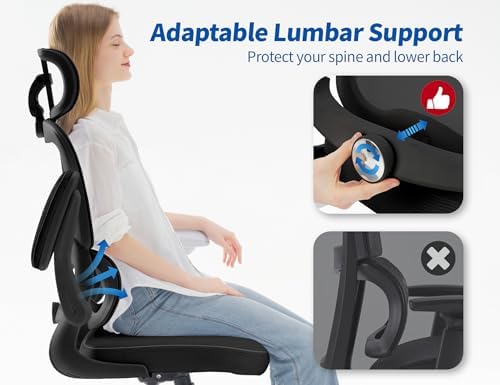 TRALT Office Chair Ergonomic Desk Chair - Gaming Chair with Lumbar Support