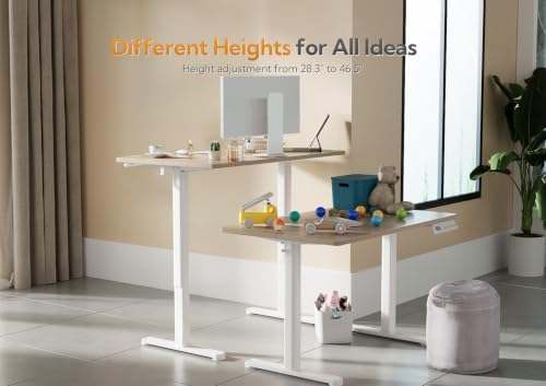 Claiks Electric Height Adjustable Standing Desk, 32x19 Inch, Nature