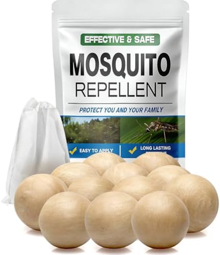 Mosquito Repellent Outdoor Patio, Mosquito Repellent Balls, Mosquitoes Deterrent for Yard, Keep Mosquito Away for Garage/Porch/Camping, Mosquito Control Indoor, Covers up to 120 sq ft-12P