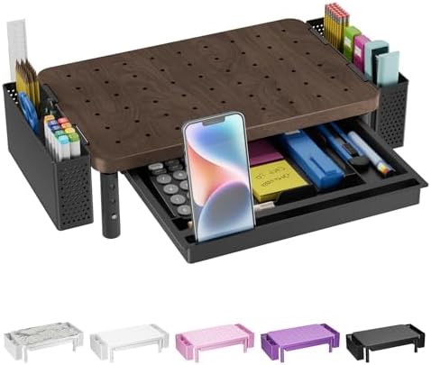 WALI Computer Monitor Stand with Storage and Pen Holder