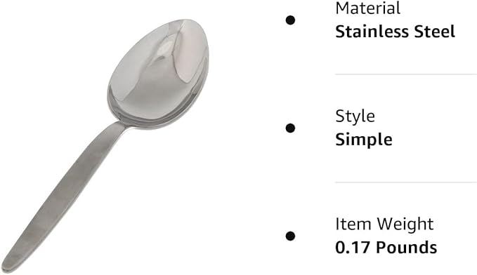 Kunz Perforated and Regular Set | Pack of 2 | 18/10 Stainless Steel | 9 Inch Cooking Dinner Serving Basting Quenelle Chef Spoon |