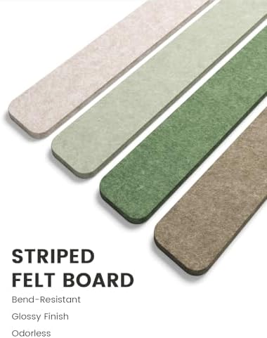 Fluxynara 13" x 2" Felt Wall Panels, Moss Haven