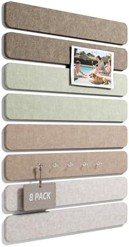 Fluxynara 13" x 2" Felt Wall Panels, Linen Dusk