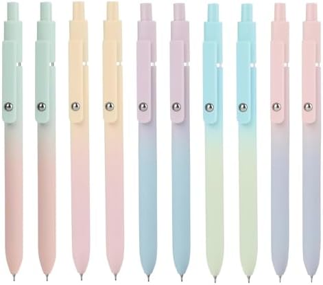 Ddaowanx Gel Pens Set,10 Pcs 0.5mm Retractable Quick Dry Black Ink Pens