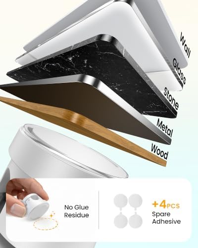 Silkland 6 Pack Snap-Lock Cable Clips, 360° Rotatable Cord Holder for Desk