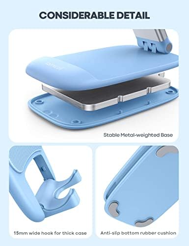 Lamicall Easter Basket Stuffers for Teens Girls Boys Cell Phone Stand, Blue Cell Phone Holder for 4-8'' Smartphone, Desk Accessories & Workspace Organizers, Telephone Stands