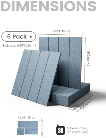 Fluxynara 36" x 24" Large Felt Bulletin Board, Dusty Blue