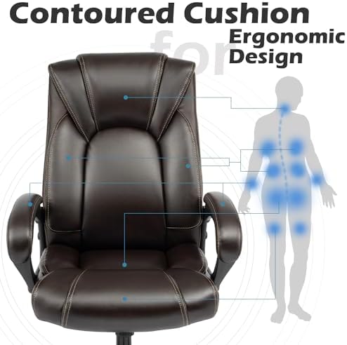 Executive Office Chair with Spring Cushion,Hydrolysis-Resistant Leather