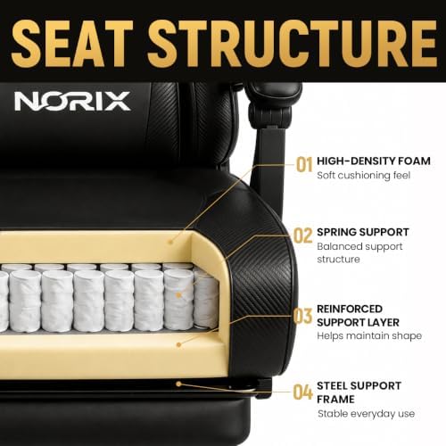 Video Gaming Chair for Adults with Footrest, Ergonomic Computer Chair,Black