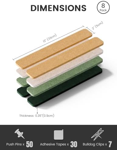 Fluxynara 13" x 2" Felt Wall Panels, Moss Glimmer