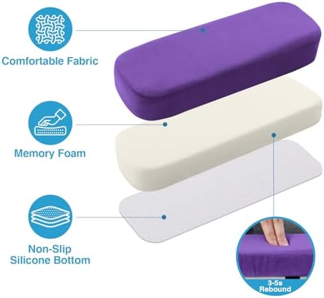 Smiry Memory Foam Office Chair Armrest Pads, Non-Slip Armrest Cushion