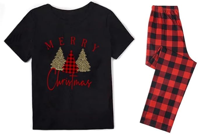 Family Christmas Pajamas Matching Sets Holiday Xmas Party Family Sleepwear Set Jammies for Couples