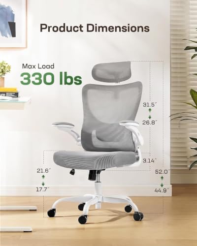 Marsail Ergonomic Office Chair with 3D Armrests, Pack of 3