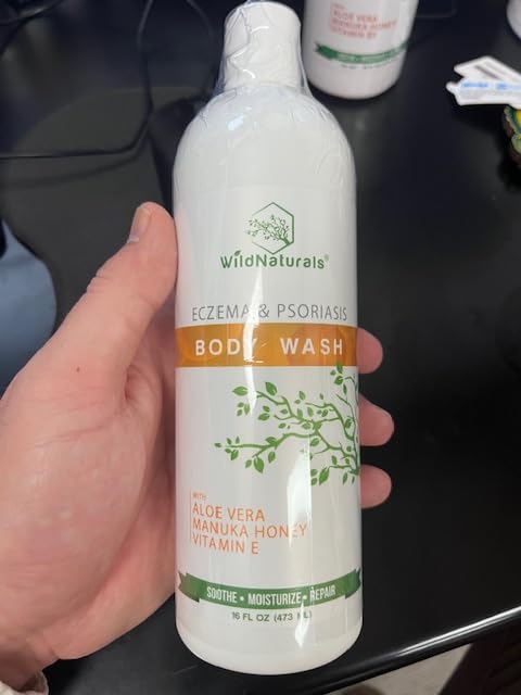 Wild Naturals Eczema & Psoriasis Cream for Dry, Itchy Skin + Moisturizing Eczema Body Wash – Gentle Psoriasis Body Wash for Itchy, Dry Skin Relief