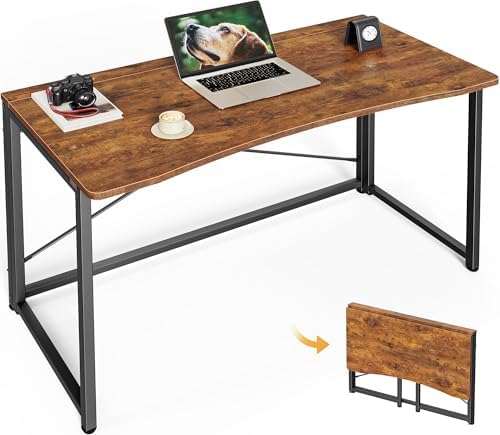 Huuger Folding Desk for Small Spaces, 39.4 Inch Foldable Computer Table