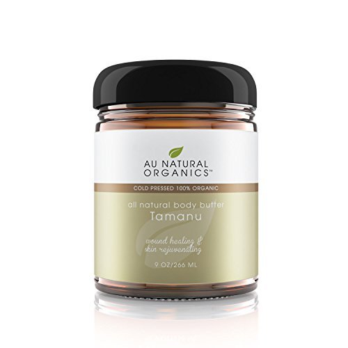 Au Natural Organics Tamanu Butter – Dry Skin, Body & Hair Moisturizer | 100% Pure Natural Cold Pressed | Reduce Brown Spots, Sun Damage, Scars, Rashes, Wrinkles | Regenerates Skin Tissue | 9 Oz 266 Ml
