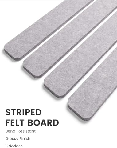 Fluxynara 13" x 2" Felt Wall Panels, Soft Gray