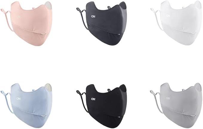 Sun Protection UPF 50+ UV Face Cover Summer Face Mask Neck Gaiter with Ear Loops SLN3M308