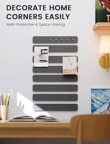 Fluxynara 13" x 2" Felt Wall Panels, Charcoal Gray