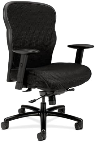 HON Wave Big and Tall Ergonomic Office Chair, Heavy Duty Desk Chair, Black