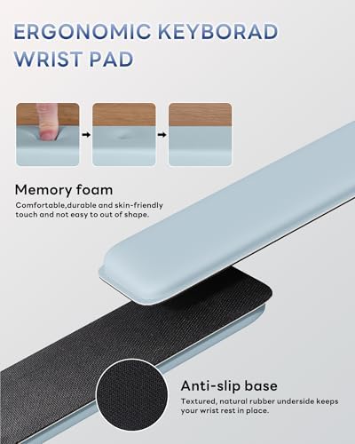 Laborio Computer Keyboard Wrist Rest, Keyboard Riser Stand for Desktop