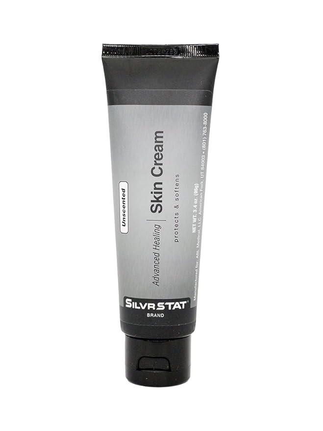 SilvrSTAT Advanced Healing Skin Cream with Silver, Vitamin E, & Hyaluronic Acid Which Promotes Natural Healing | Unscented | 3.4 oz