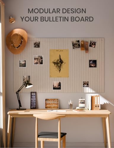 Fluxynara 36" x 24" Large Felt Bulletin Board, Oatmeal