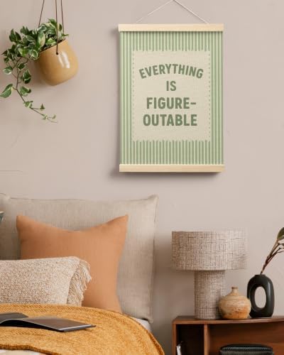 FGFK Everything Is Figureoutable Inspirational Wall Art Poster Hanger Frame