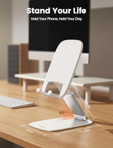 Lamicall Ultra-Thin Cell Phone Stand, Foldable Cellphone Holder for Desk