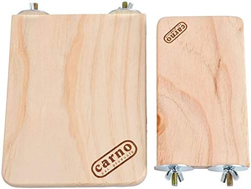 Litewoo Bird Wood Perch Platform Stand Shelf for Parrot Budgie Parakeet, M | Natural wood, smooth sanded surface for chew/stand, for small-medium birds/cockatiel/conure/cockatoo/cage, 7.09x5.12x0.59in