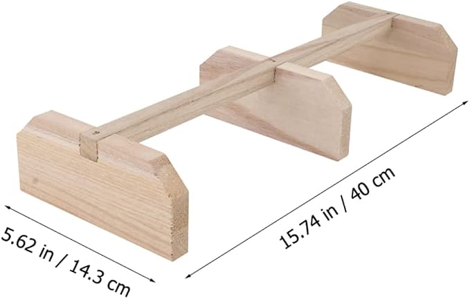 Wooden Bird Stand Perch for Parrot, Single Rack for Leg Exercise | Natural Grain Finish, Colorfast Surface, 1pcs Build, Compact Sizing, Easy Placement in Cages, Toy Item