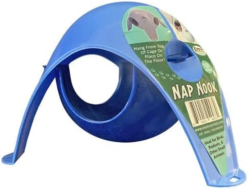 Exotic Nutrition Nap Nook - Unique Nest Pod Cage Accessory Toy - Use Grounded or Hanging - Sugar Gliders, Hamsters, Mice, Rats, Birds, Degus, Chinchillas, & Other Small Pets (Small)