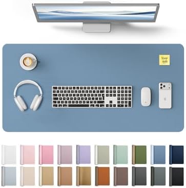 YSAGi Desk Protector&Blotter, Non-Slip Waterproof Leather Mouse Pad