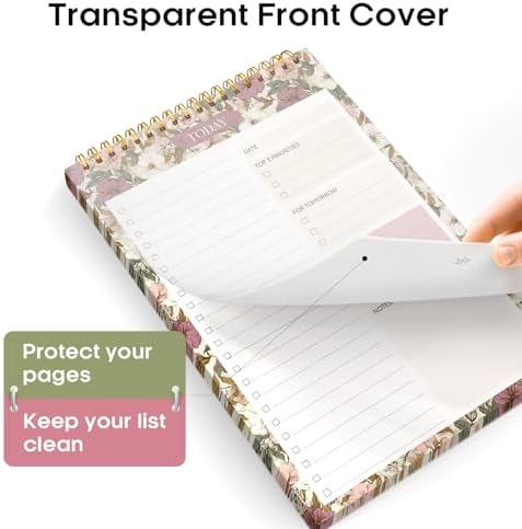 Taja To Do List Notepad, Undated Daily Planner for Work and Goal Setting