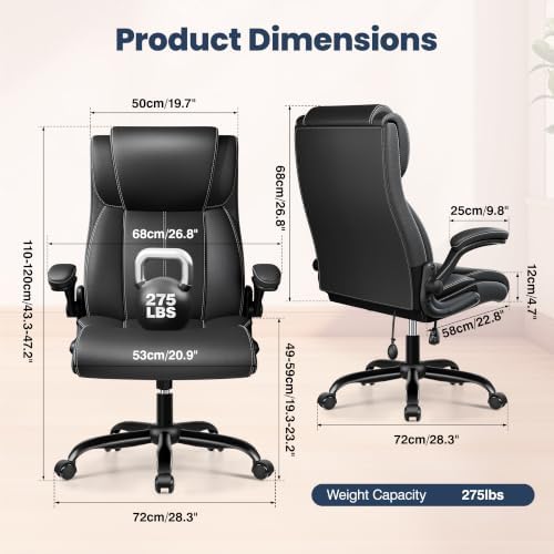 Ergonomic High Back Office Chair with Inflatable Lumbar Support
