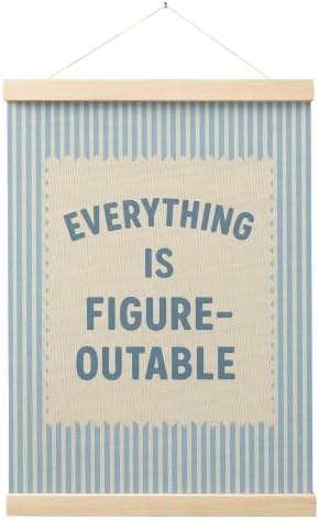 FGFK Everything Is Figureoutable Inspirational Wall Art Poster Hanger Frame