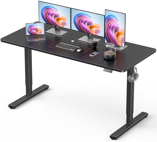 55" Large Electric Standing Desk Adjustable Height for Home Office