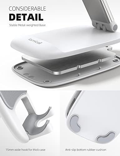 Lamicall White Cell Phone Stand for Desk, Phone Holder