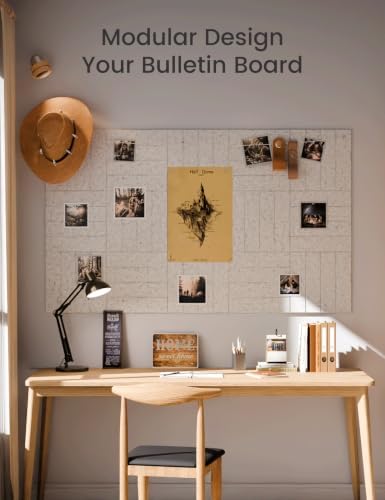 Fluxynara 48" x 36" Large Felt Bulletin Board, Light Gray