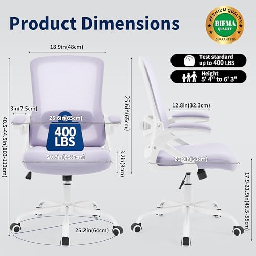 Ergonomic Office Chair Desk Chair with Adjustable Lumbar Support